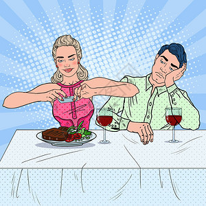 在餐馆吃午餐的情侣妇女摄取食品照片流图片