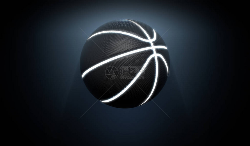 黑色纹理篮球的未来运动概念图片