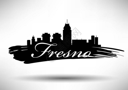 弗雷斯诺Fresno市天线插画