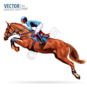 骑马的骑师冠军骑马术骑师跳马海报背景高清图片