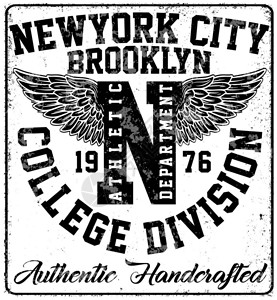 纽约大学排版T恤图形图片