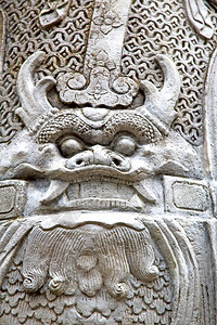耶梅克恶魔在寺庙曼谷亚洲泰国抽象交叉颜色步骤金扫管笏宫殿插画