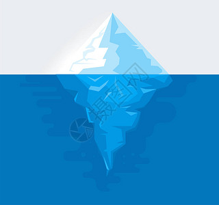 冰山插图平面设计矢量插图图片