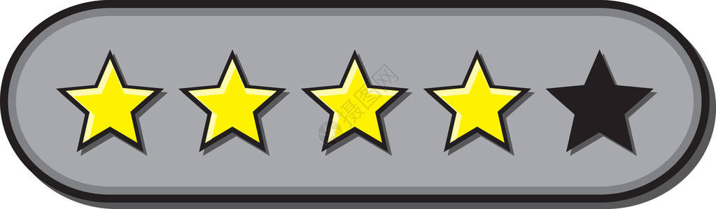 评分为4星的评论的星级评分向量背景图片