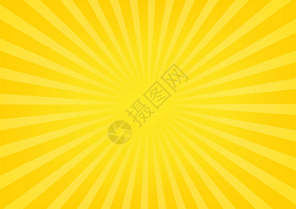 太阳射线黄色和橙色背景的日出矢量图解图片