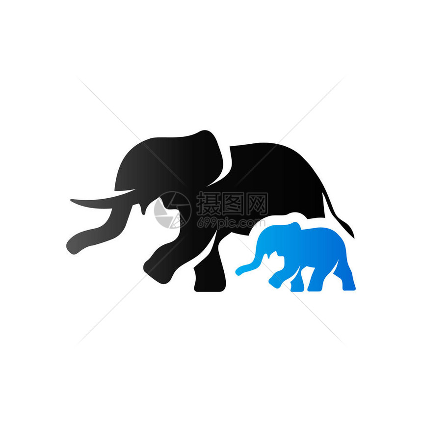 大象图标以duo语调颜色表示图片