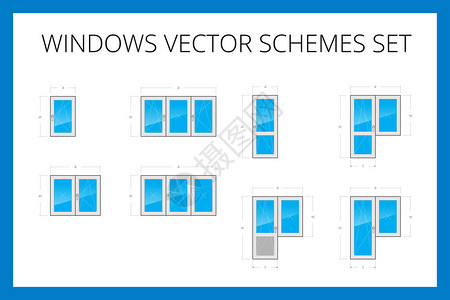 Windows和门型计划设置有尺图片