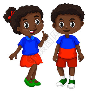 海地男孩和女孩面貌快乐图片