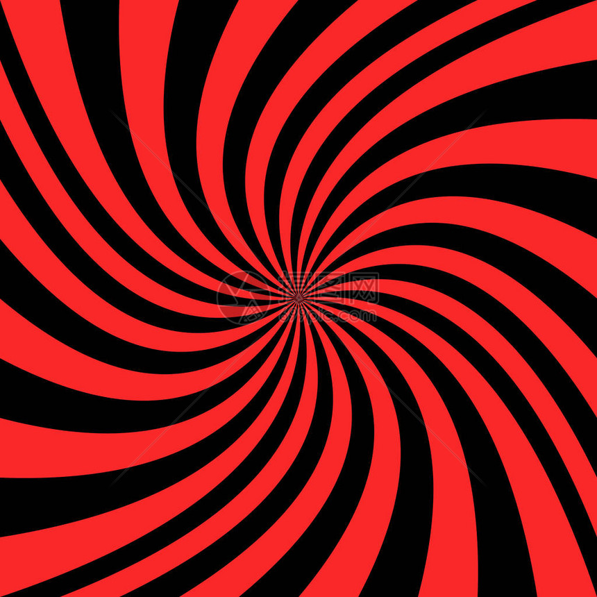 红色和黑色曲线条矢量图形的抽图片