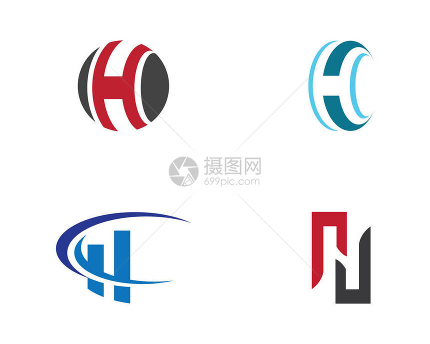 H字母Logo业务模板商务图片