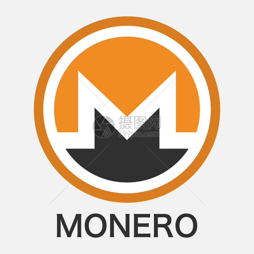 MoneroXMR加密货币链技术矢量图片