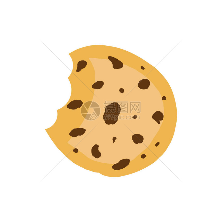 饼干平板矢量图标薯饼干插图甜图片