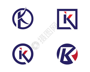 K字母Logo商务背景图片
