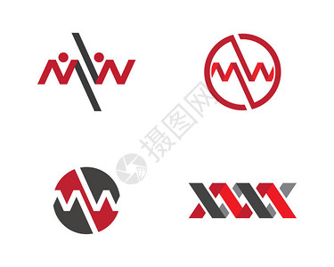 M字母Logo业务模版图片