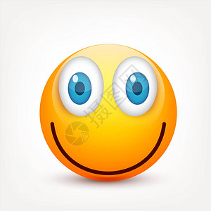 表情符号集带着情绪的黄脸表情3d逼真的表情符号悲伤背景图片