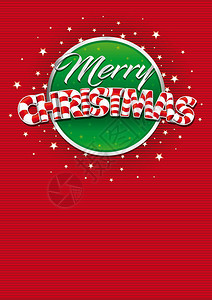 圣诞快乐刻字贺卡的红色封面与背景中的线条纹理版面尺寸图片