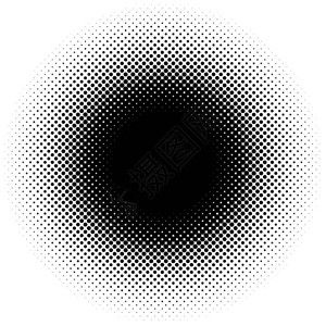黑色半调圆形渐变斑点矢量图图片