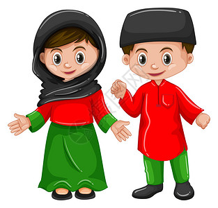 传统服装插图中阿富汗图片