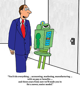 有关机器人的商业卡通背景图片