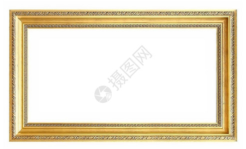 锡鑞博物馆绘画镜子或照片的金框插画