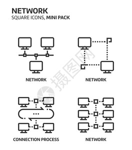 网络平方小型图标集背景图片