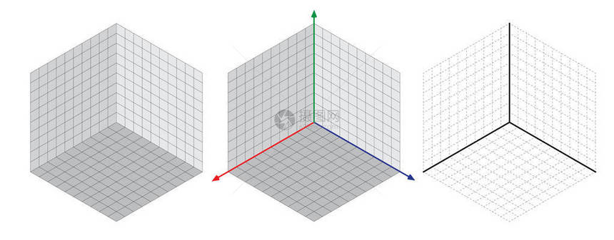 向两侧应用三十度角的测深图画对面的立方体一等图片