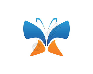 矢量蝴蝶概念简单多彩的图标Logo图片