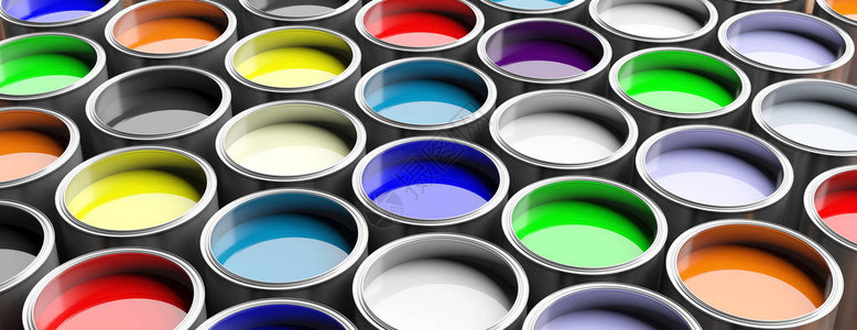 色彩多的油漆锅背景图片