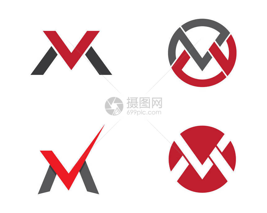 M字母Logo业务模版图片