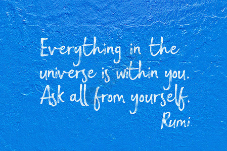 宇宙万物都在你体内古代波斯诗人和哲学家鲁米在蓝图片