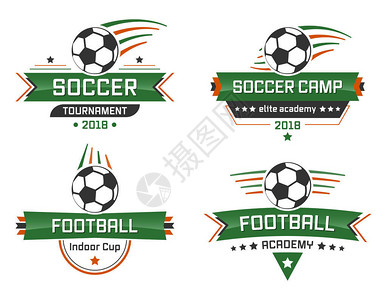 体育媒介标志类型或徽章足球学院室内杯足图片