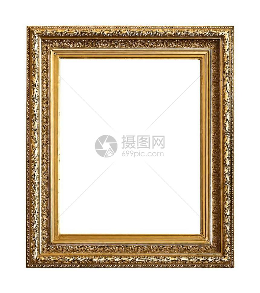 白背景孤立的杰作GildedFramedFramdF图片