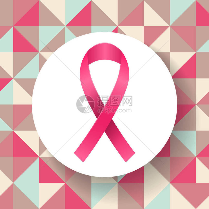 横幅海报传单的乳腺癌意识矢量背景图片