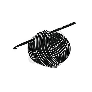 简单风格的Yarn球用于打印标识创意设图片