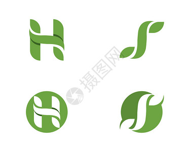 绿色树叶绿树叶的字母示意表生态自然图片