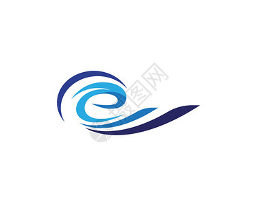 E字母水浪Logo样板图片