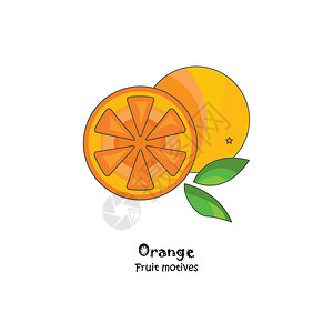 颜色橘子图标矢量图图片