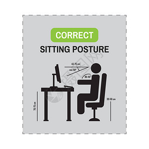 人类工程学姿态台正确坐姿势图片