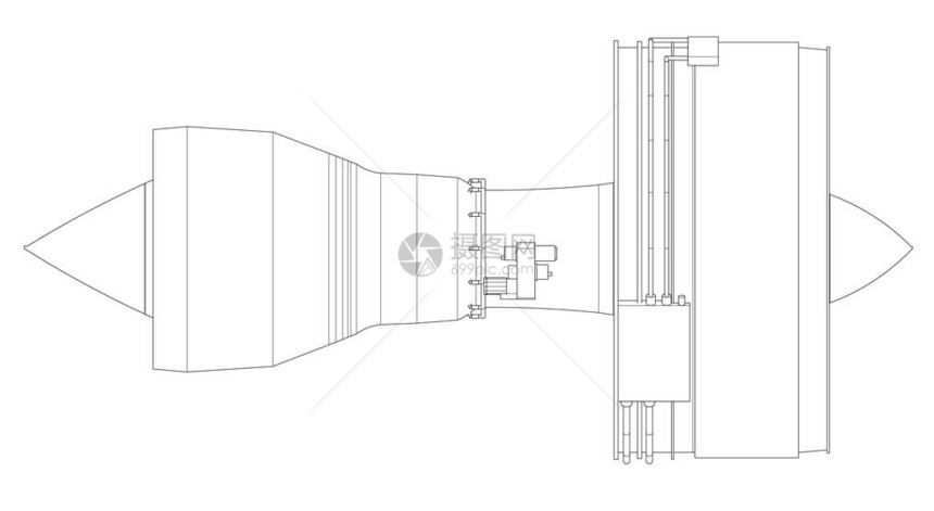 涡轮喷气发动机飞图片