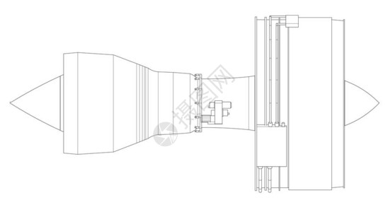 涡轮喷气发动机飞图片