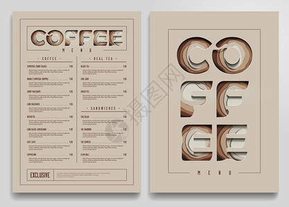 咖啡店菜单模版咖啡车摩托矢量说图片