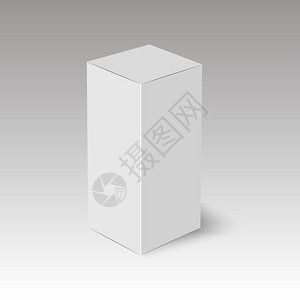 白色产品纸板包装盒插图矢量图片