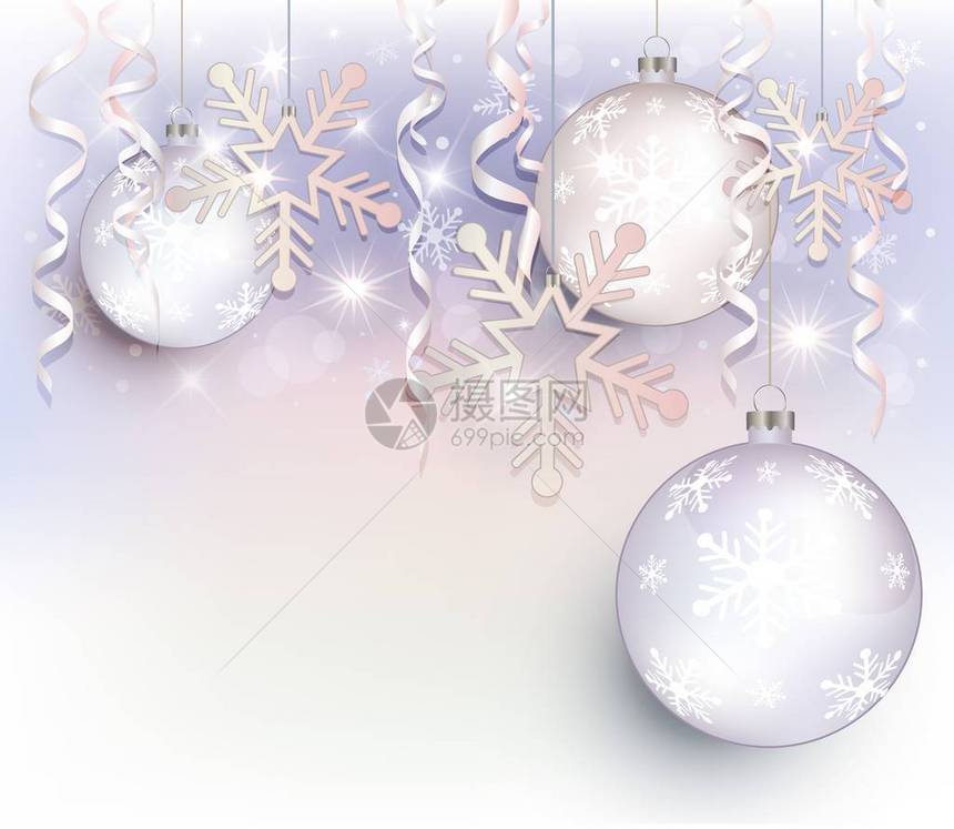 圣诞明星闪光片背景紫色白图片