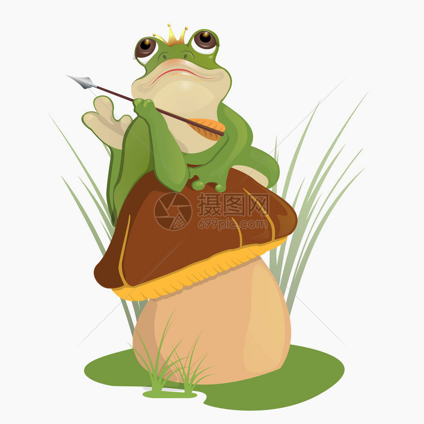 青蛙公主俄罗斯民间故事儿童读物一只青蛙拿着一支箭图片