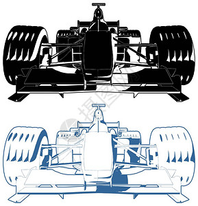 赛车隔离插图矢量图片