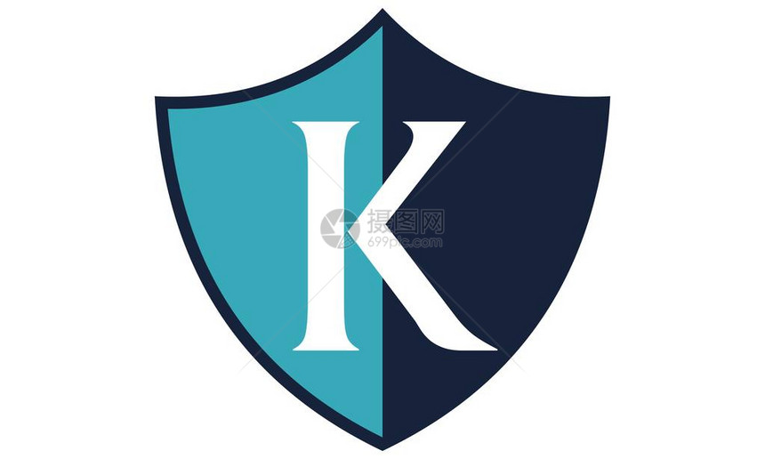 现代盾牌字母K图片