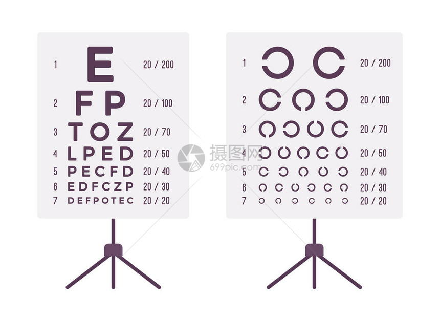 用于测试落地支架视力的视力表图片