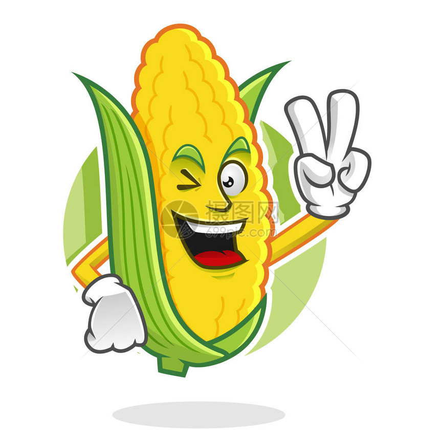 玉米字符设计或玉米吉祥物适合标识网图片