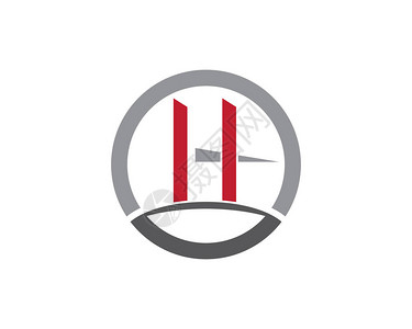 H字母Logo业务模板商务背景图片