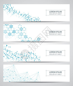一套抽象的横幅设计图片